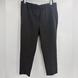 J.Jill Ponte Slim Leg Pants work trousers Dark Charcoal Gray Women’s Large NWT